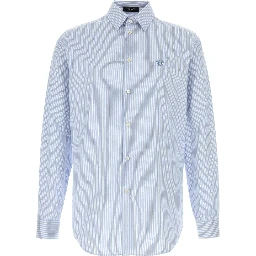 INFORMAL SHIRT STRIPED POPLIN + MEDUSA EMBROIDERY