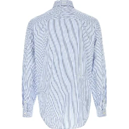 INFORMAL SHIRT STRIPED POPLIN + MEDUSA EMBROIDERY
