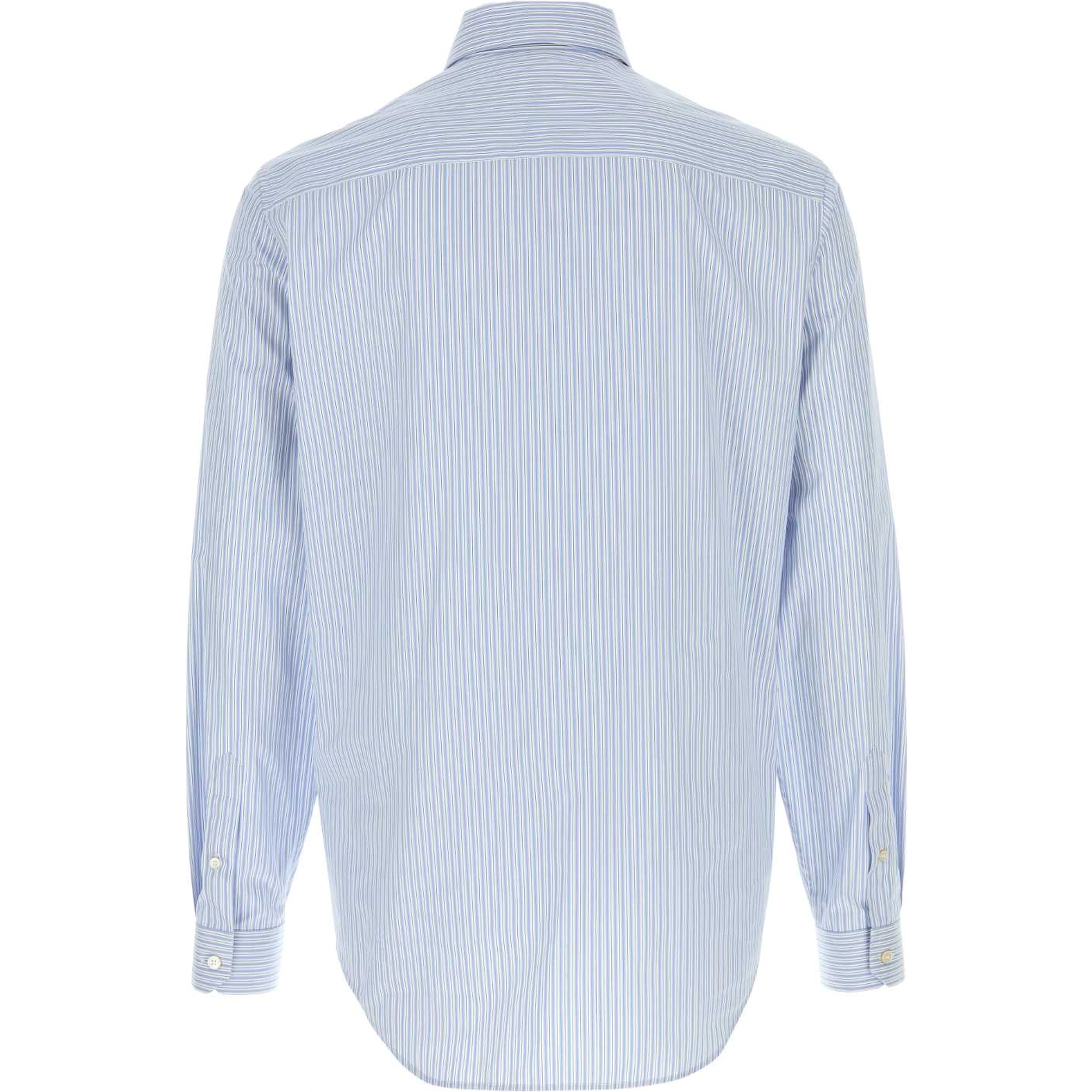 INFORMAL SHIRT STRIPED POPLIN + MEDUSA EMBROIDERY