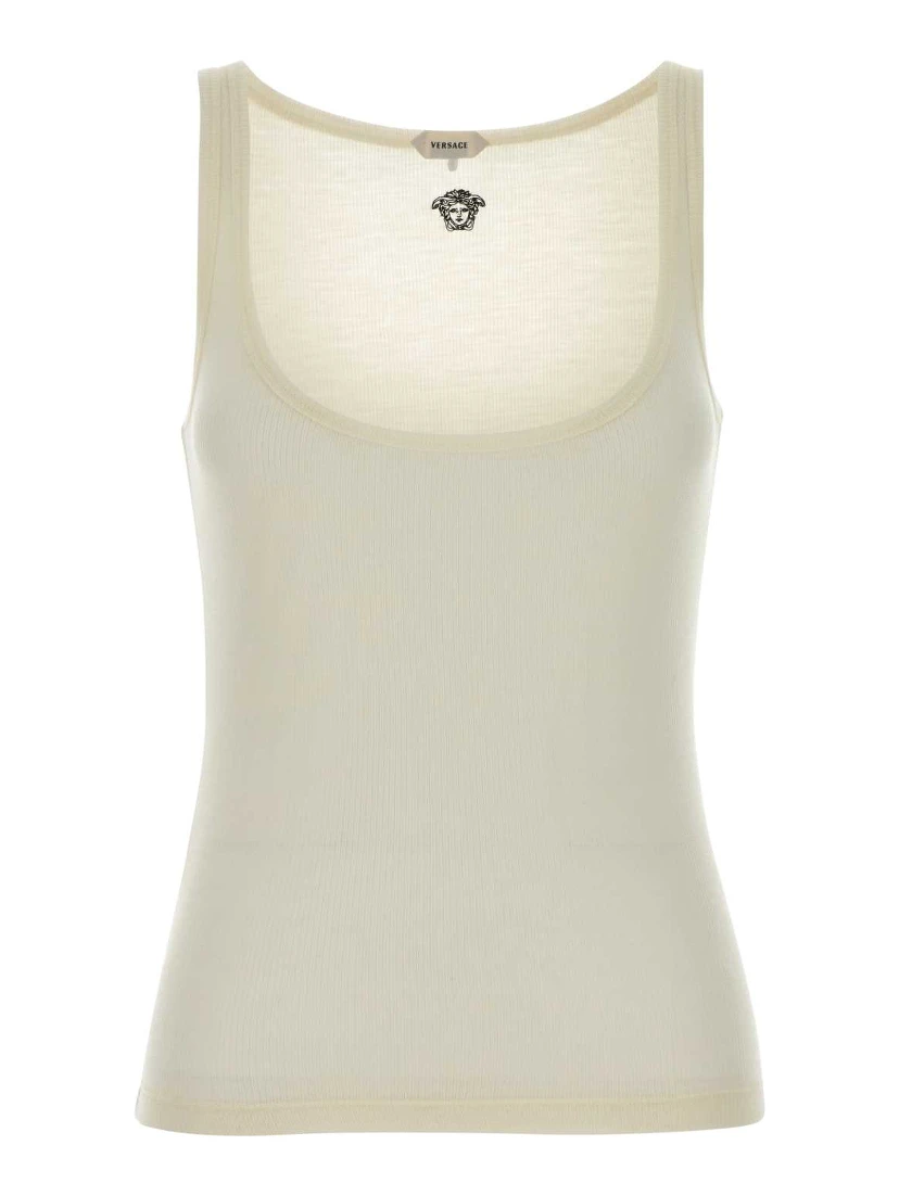 TANK TOP RIB WITH MEDUSA EMBROIDERY