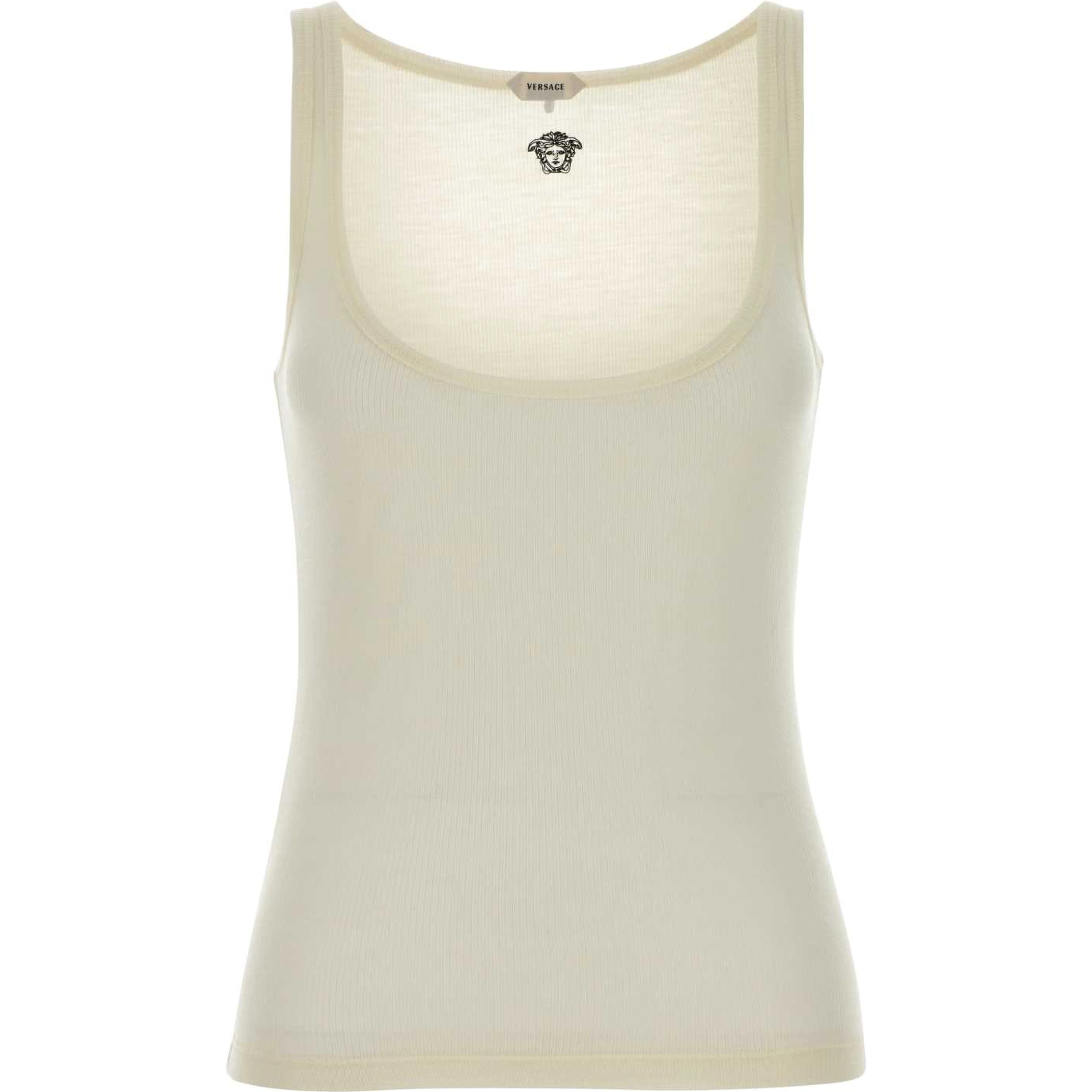 TANK TOP RIB WITH MEDUSA EMBROIDERY
