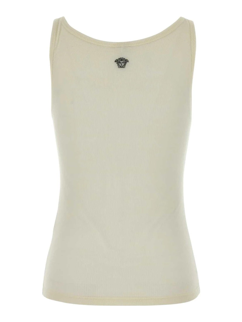 TANK TOP RIB WITH MEDUSA EMBROIDERY