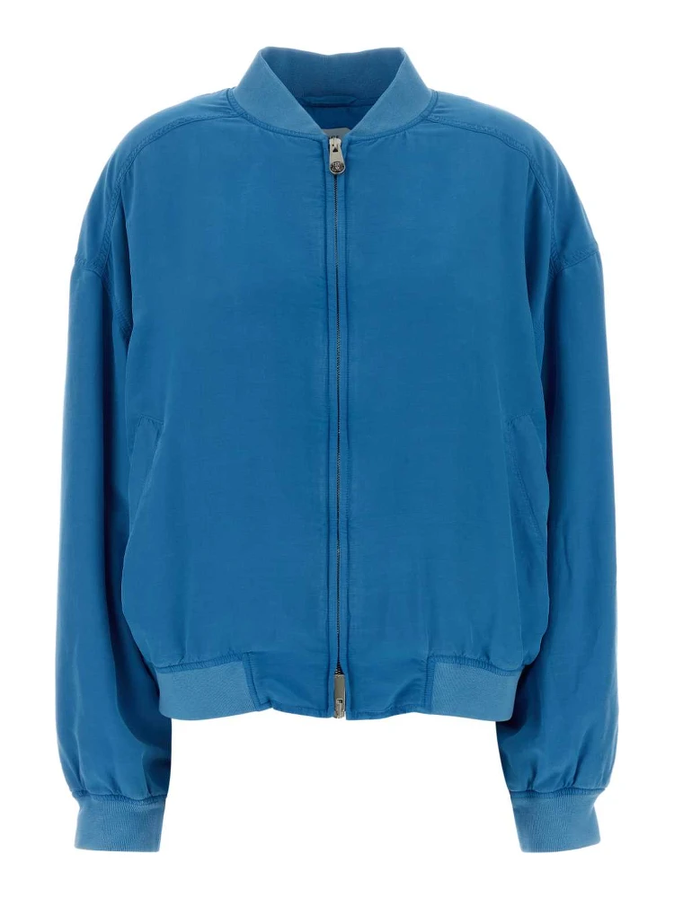 BLOUSON OVERDYED SILK POPLIN