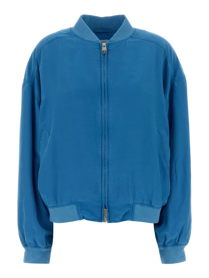 BLOUSON OVERDYED SILK POPLIN