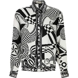 INFORMAL SHIRT SILK TWILL PRINT MEDUSA COLLAGE