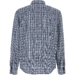 BLOUSON CHECK WOOL FLANNEL WITH VERSACE EMBROIDERY