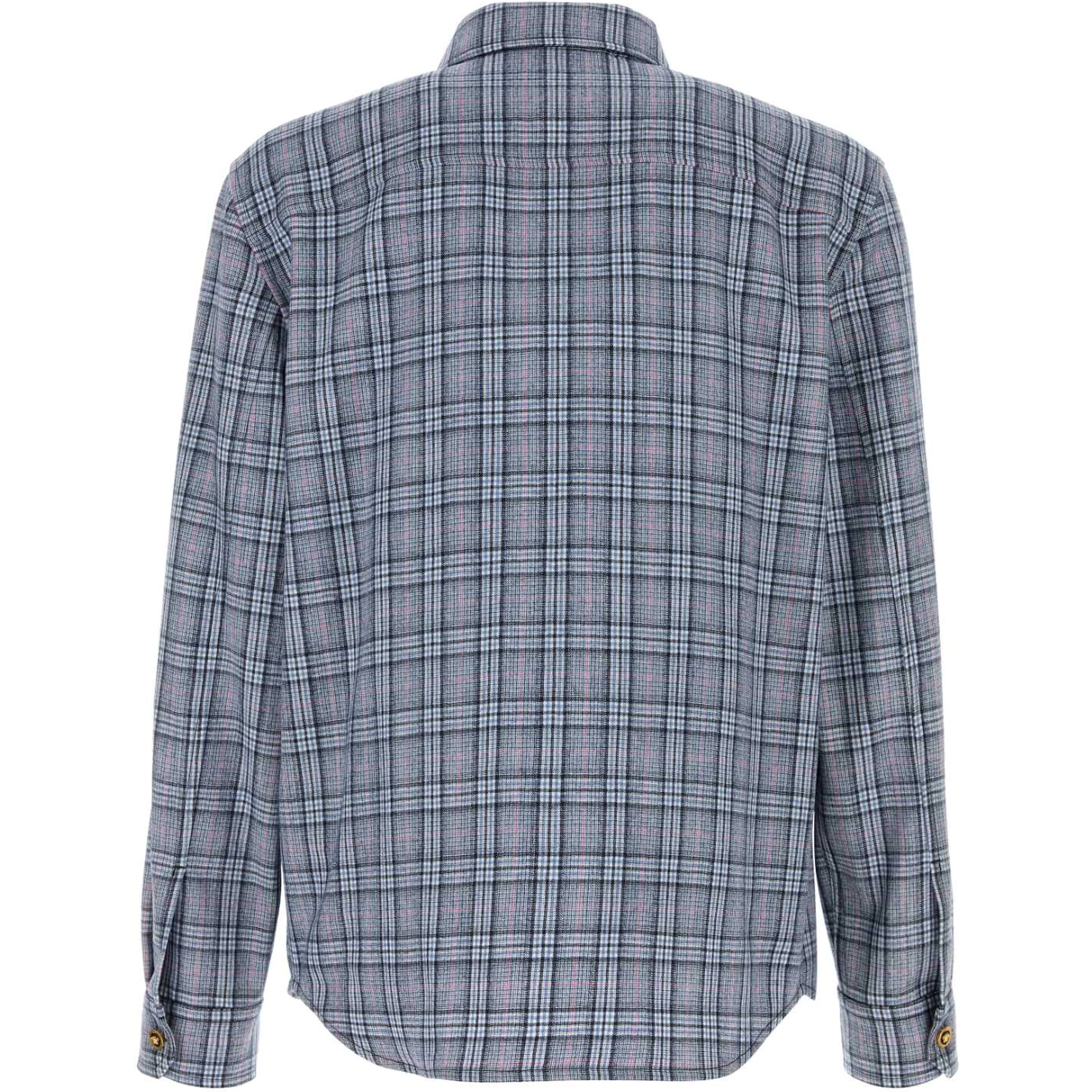 BLOUSON CHECK WOOL FLANNEL WITH VERSACE EMBROIDERY