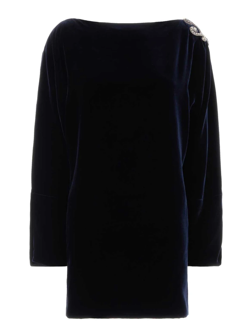 COCKTAIL DRESS VISCOSE SILK LIQUID VELVET