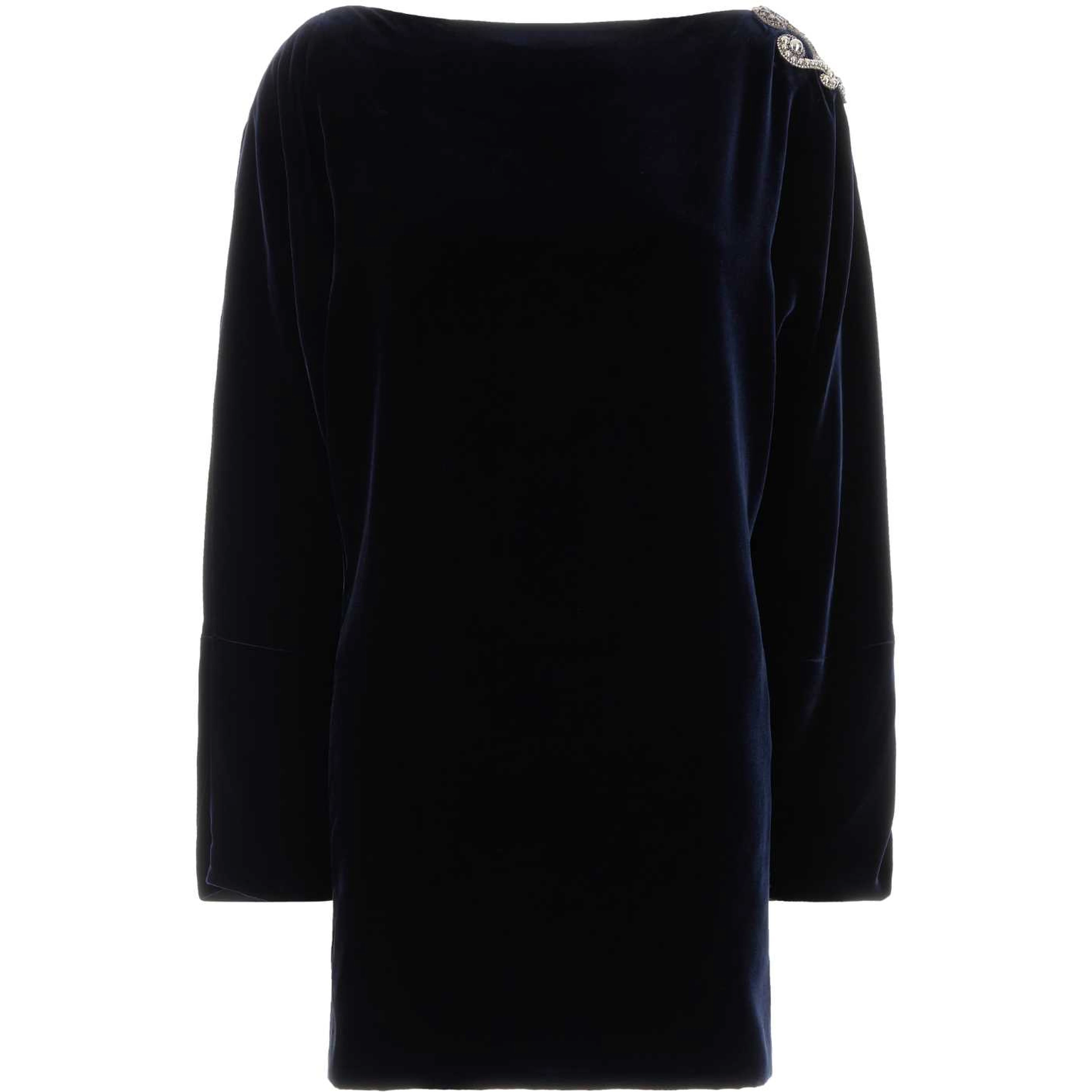 COCKTAIL DRESS VISCOSE SILK LIQUID VELVET