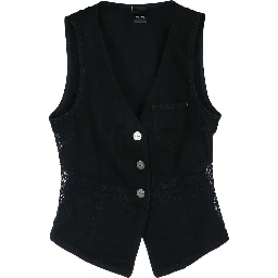 GARDENER GILET BLK BLK DENIM