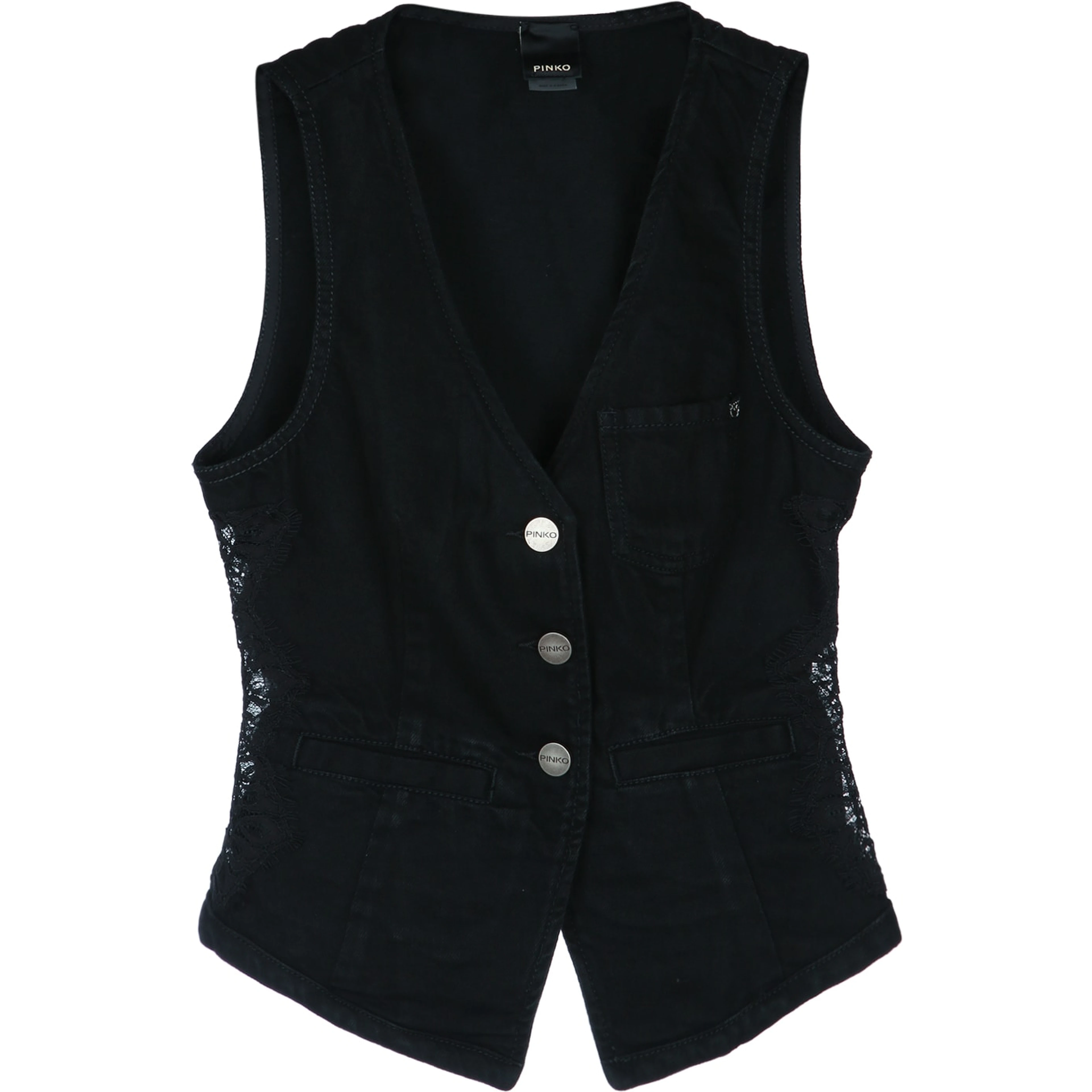GARDENER GILET BLK BLK DENIM