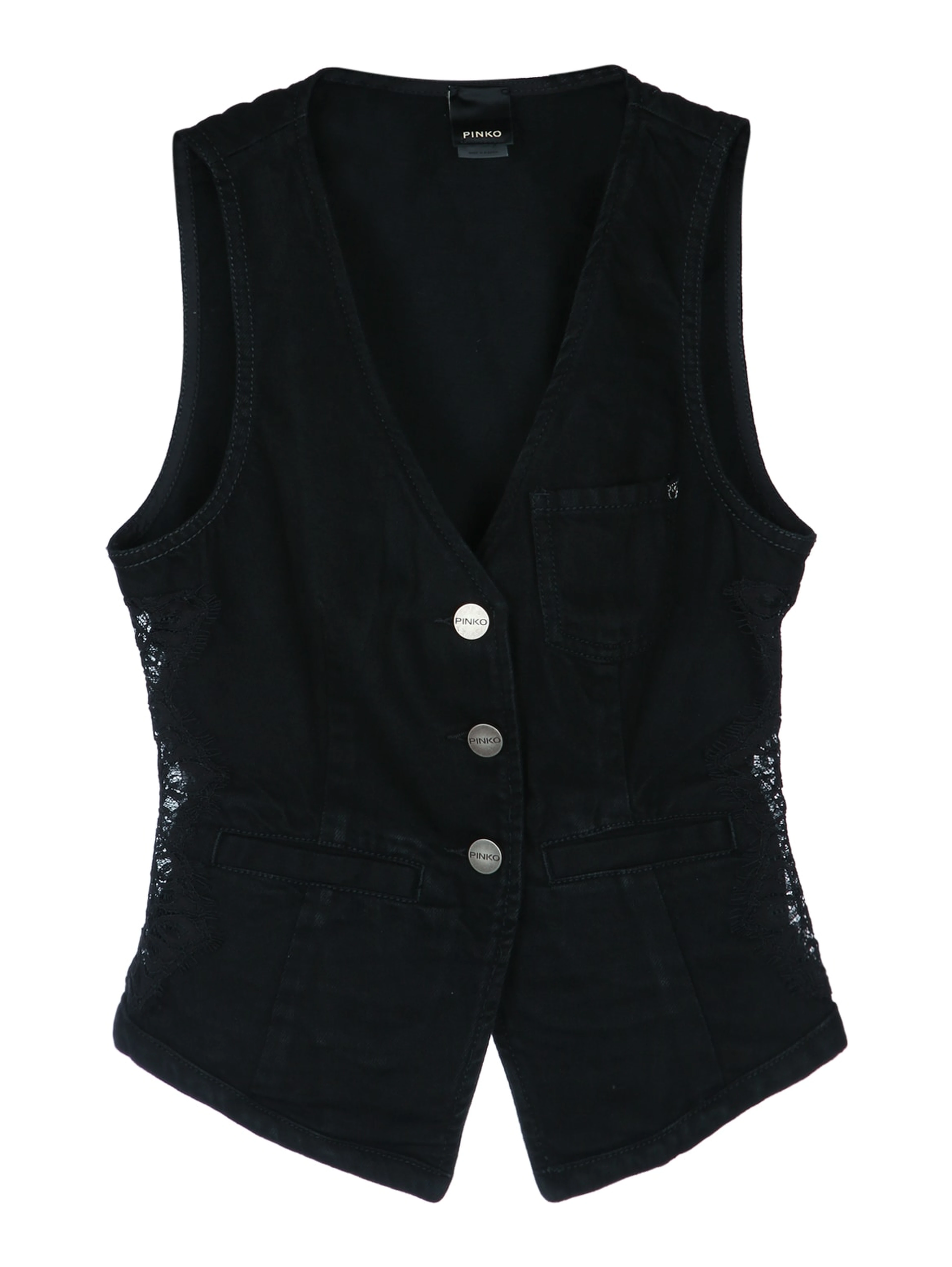 GARDENER GILET BLK BLK DENIM