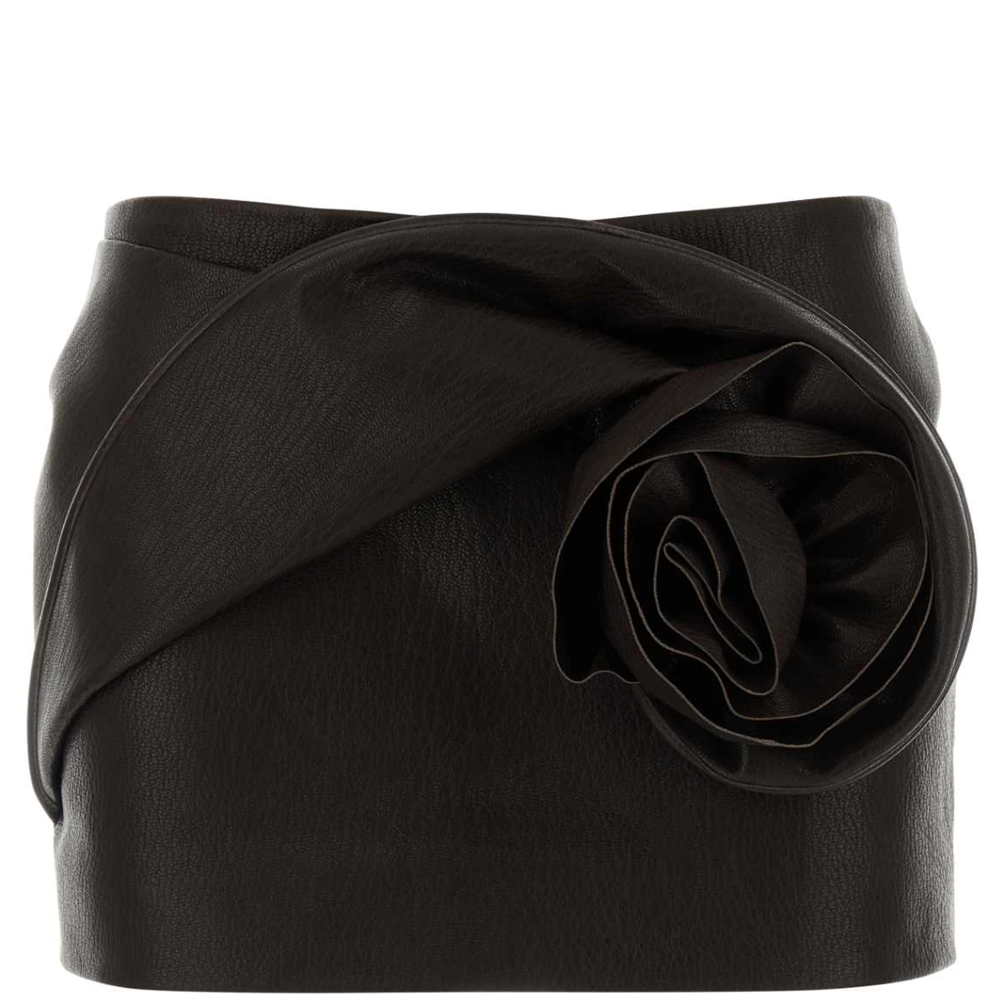 RE26LEATHER24SKIRTDARKBROWN