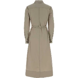 DRESS BEIGE CON CINTURA MANICA LUNGA