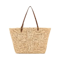 ELLA STRUCTURED STRAW LARGE TOTE