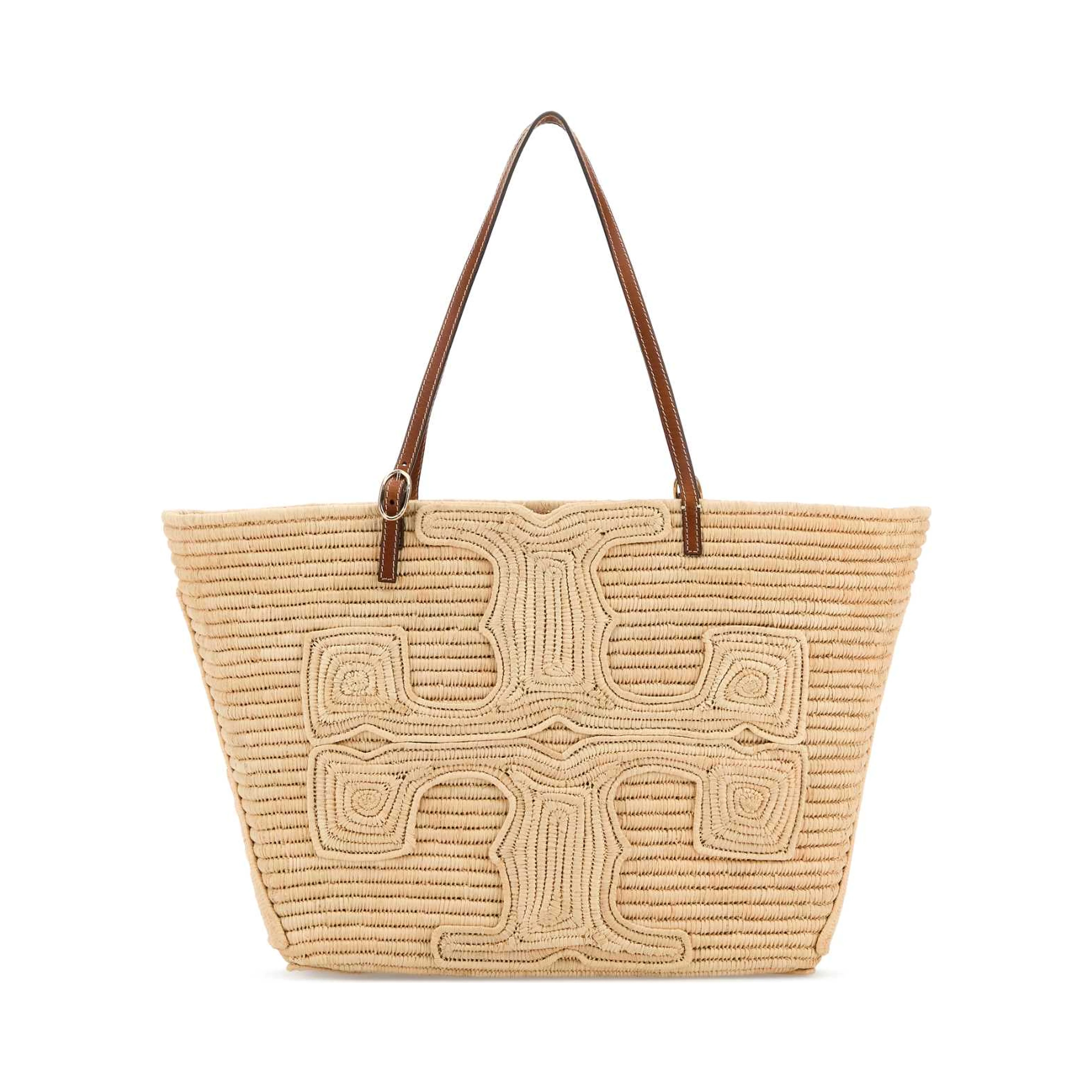 ELLA STRUCTURED STRAW LARGE TOTE