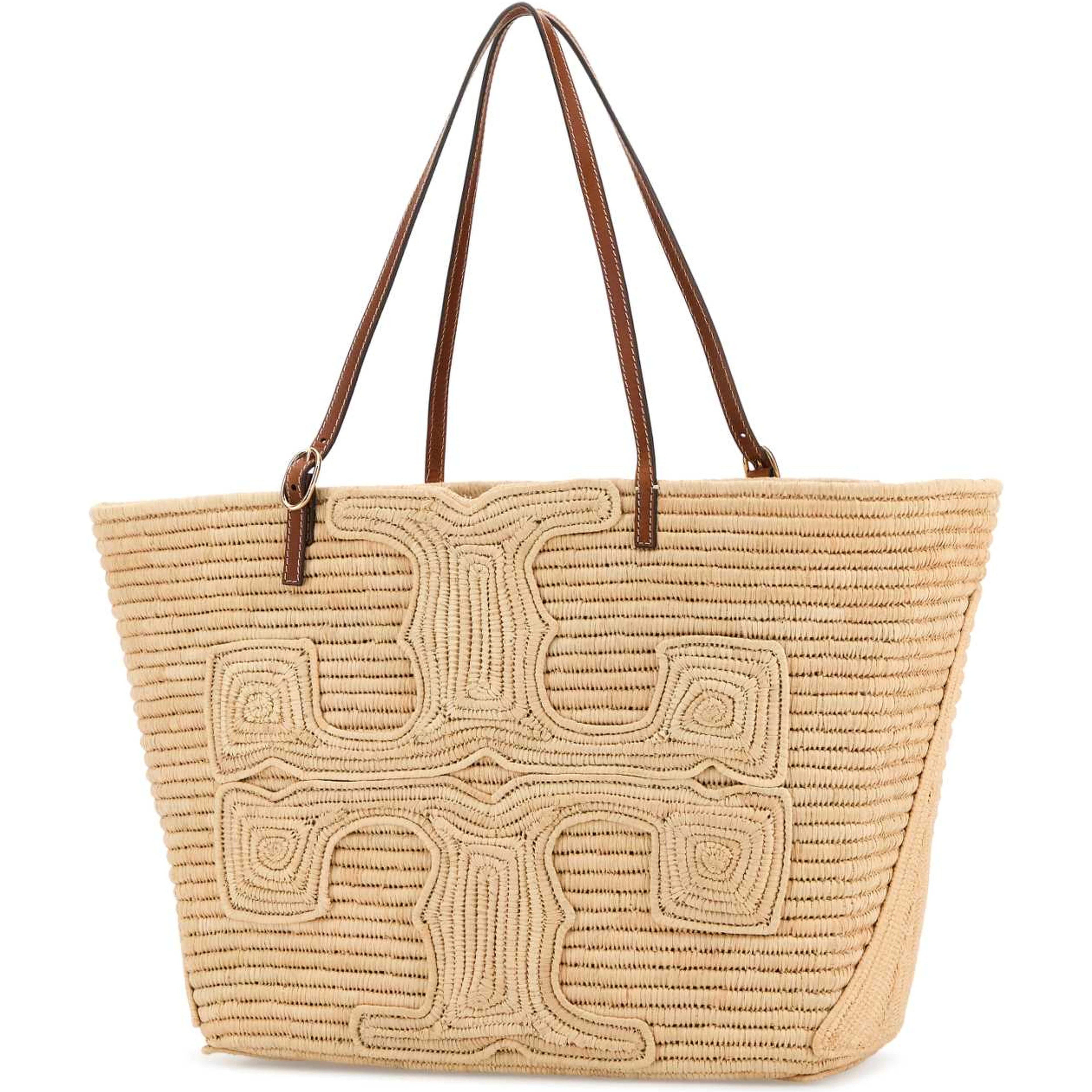 ELLA STRUCTURED STRAW LARGE TOTE