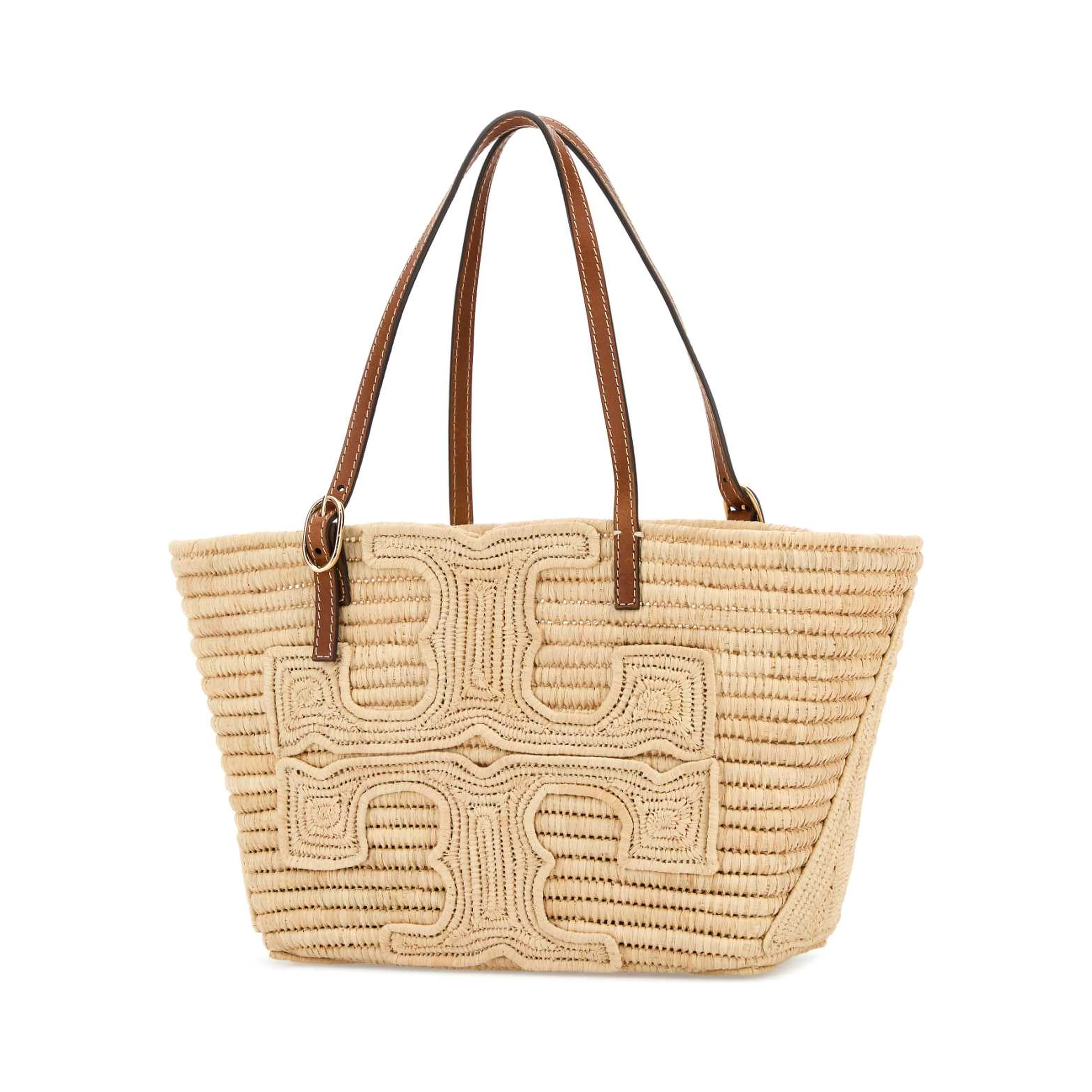 ELLA STRUCTURED STRAW SMALL TOTE