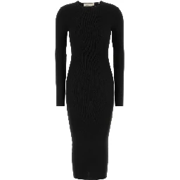 Womens Rib Long Sleeve Dress