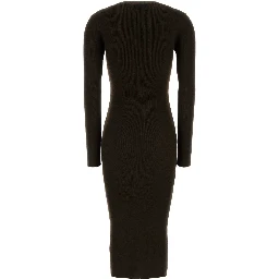 Womens Rib Long Sleeve Dress