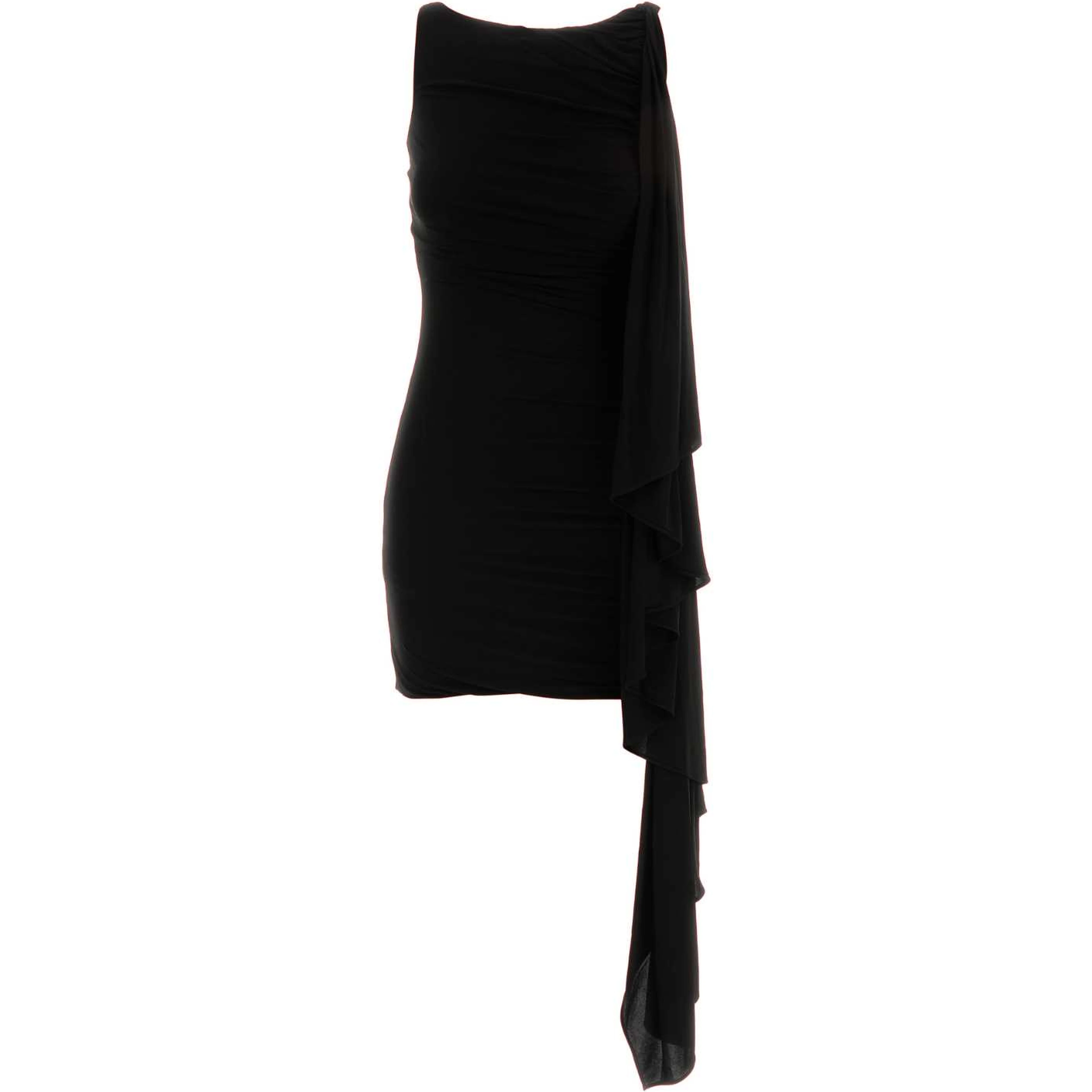 ASYMMETRIC RUCHED MINI DRESS