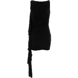 ASYMMETRIC RUCHED MINI DRESS