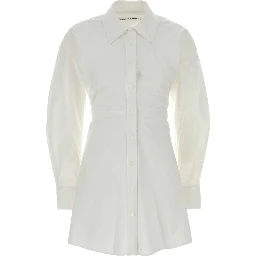 LS MINI SHIRT DRESS W/ GATHERED BACK ZIPPER DETAIL