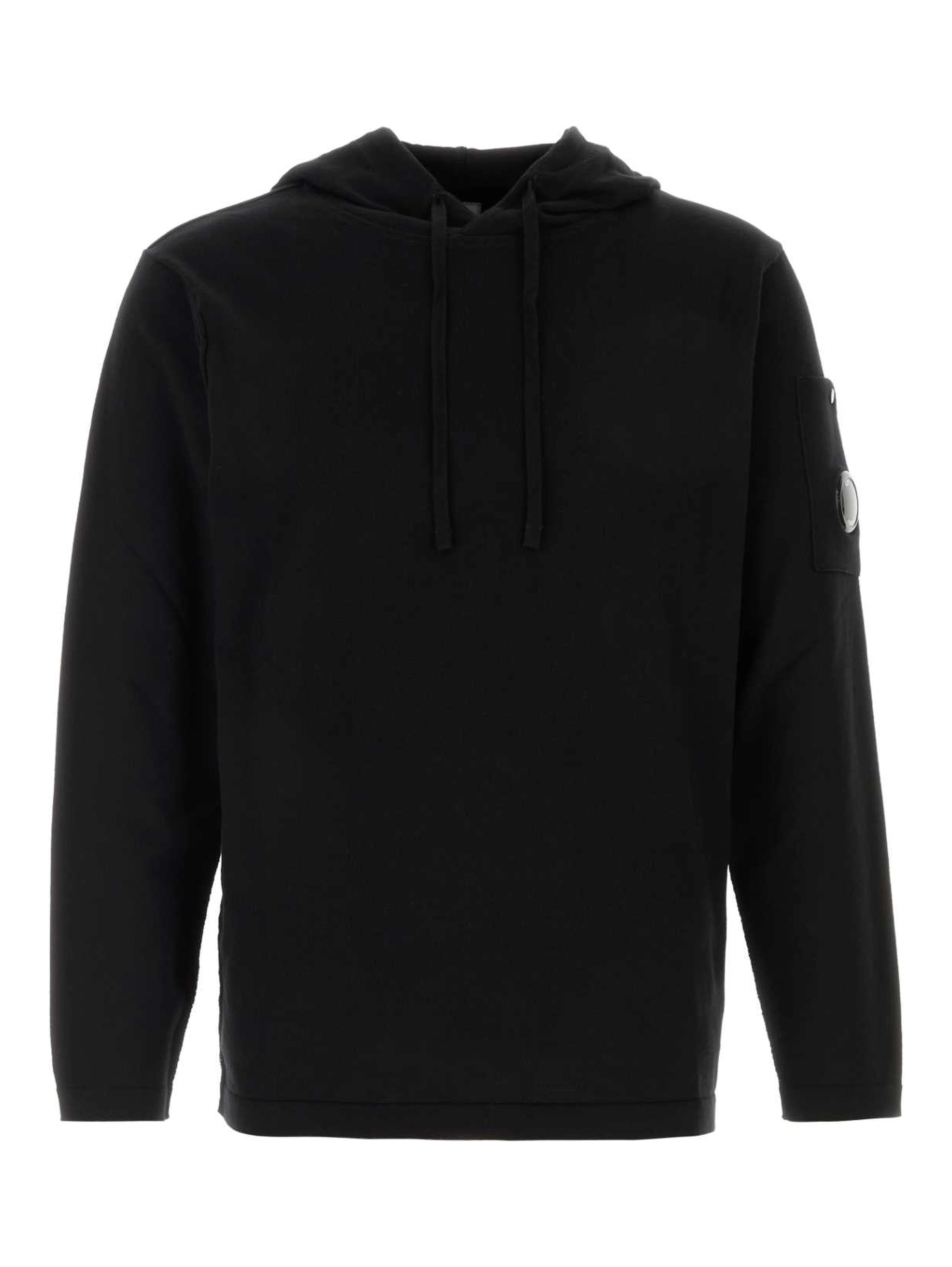 COTTON SEA ISLAND HOODED LENS SWEATER