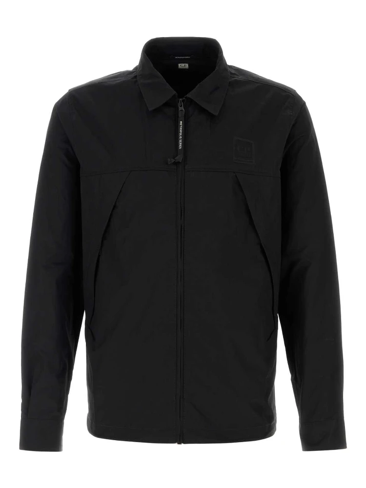 METROPOLIS SERIES GABARDINE ZIP OVERSHIRT