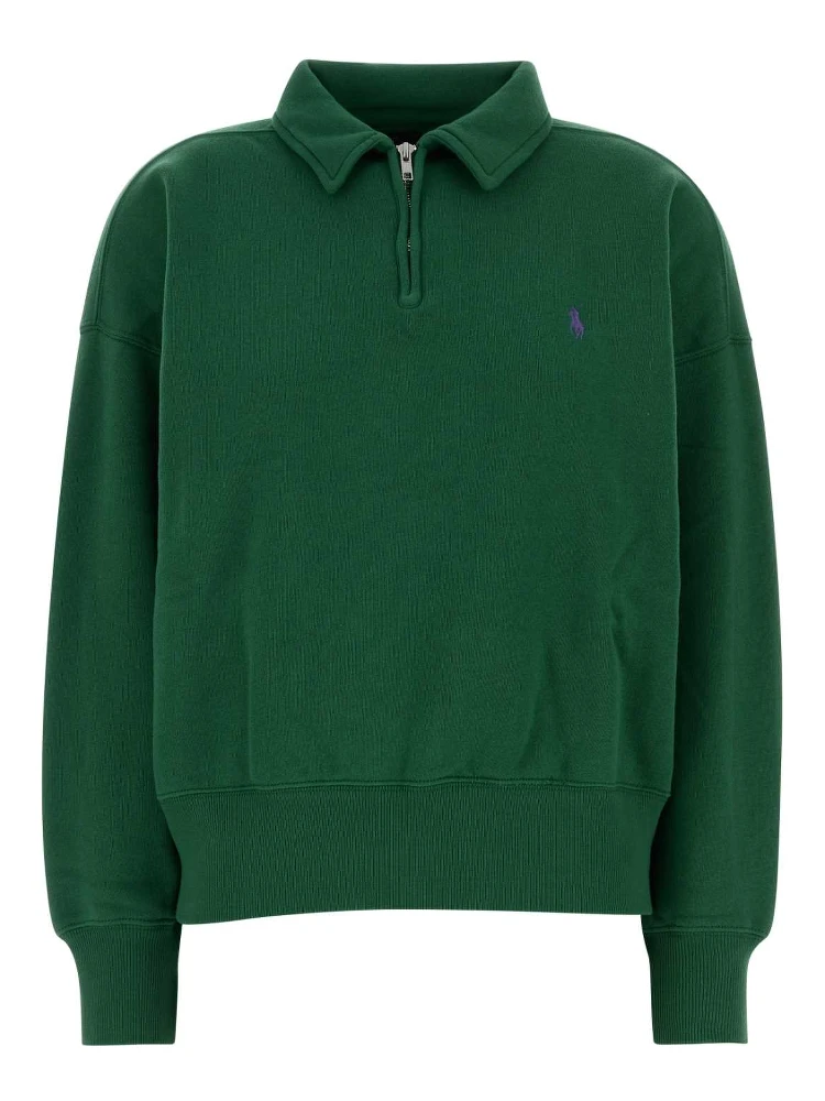 KNIT-HALF ZIP-SWEATSHIRT