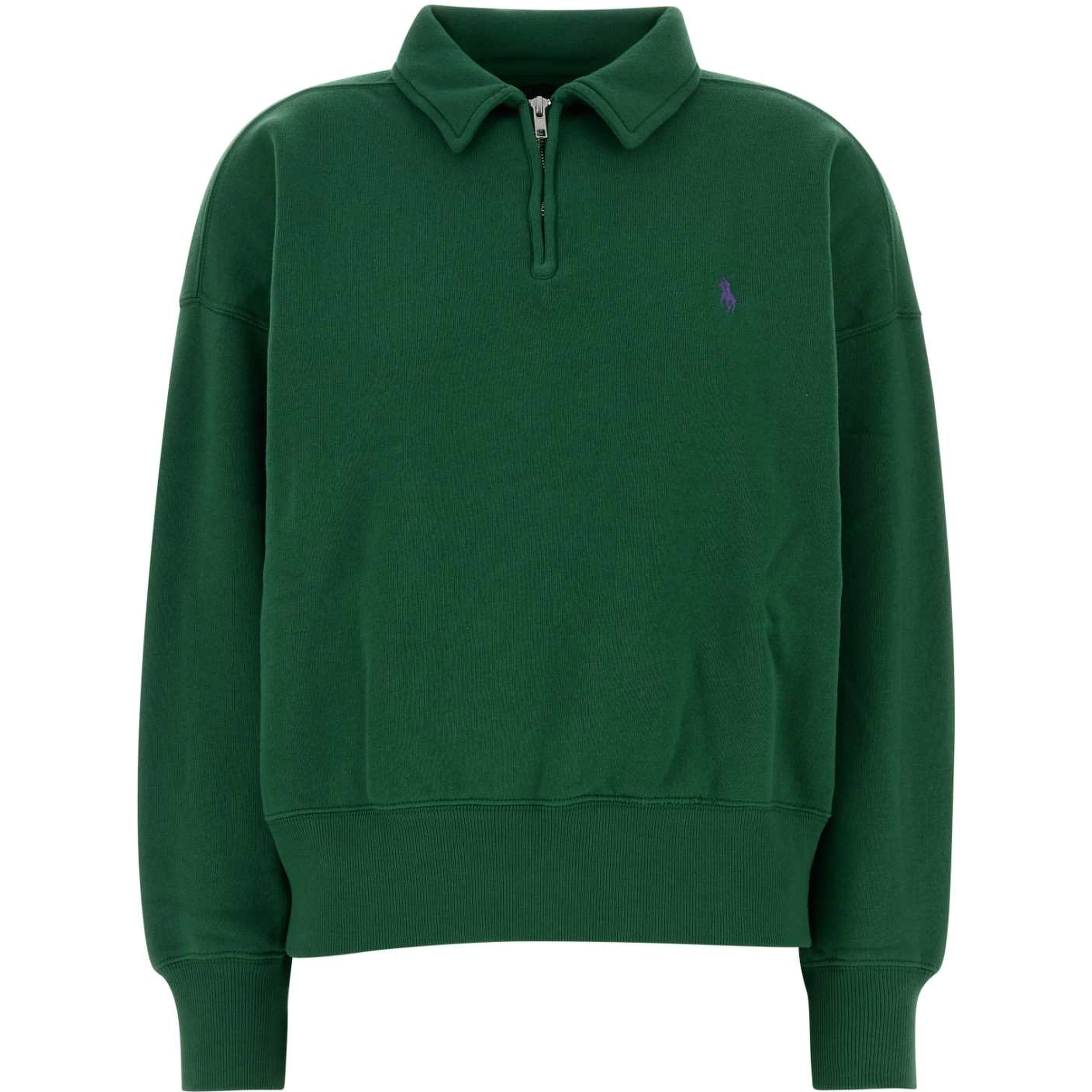 KNIT-HALF ZIP-SWEATSHIRT