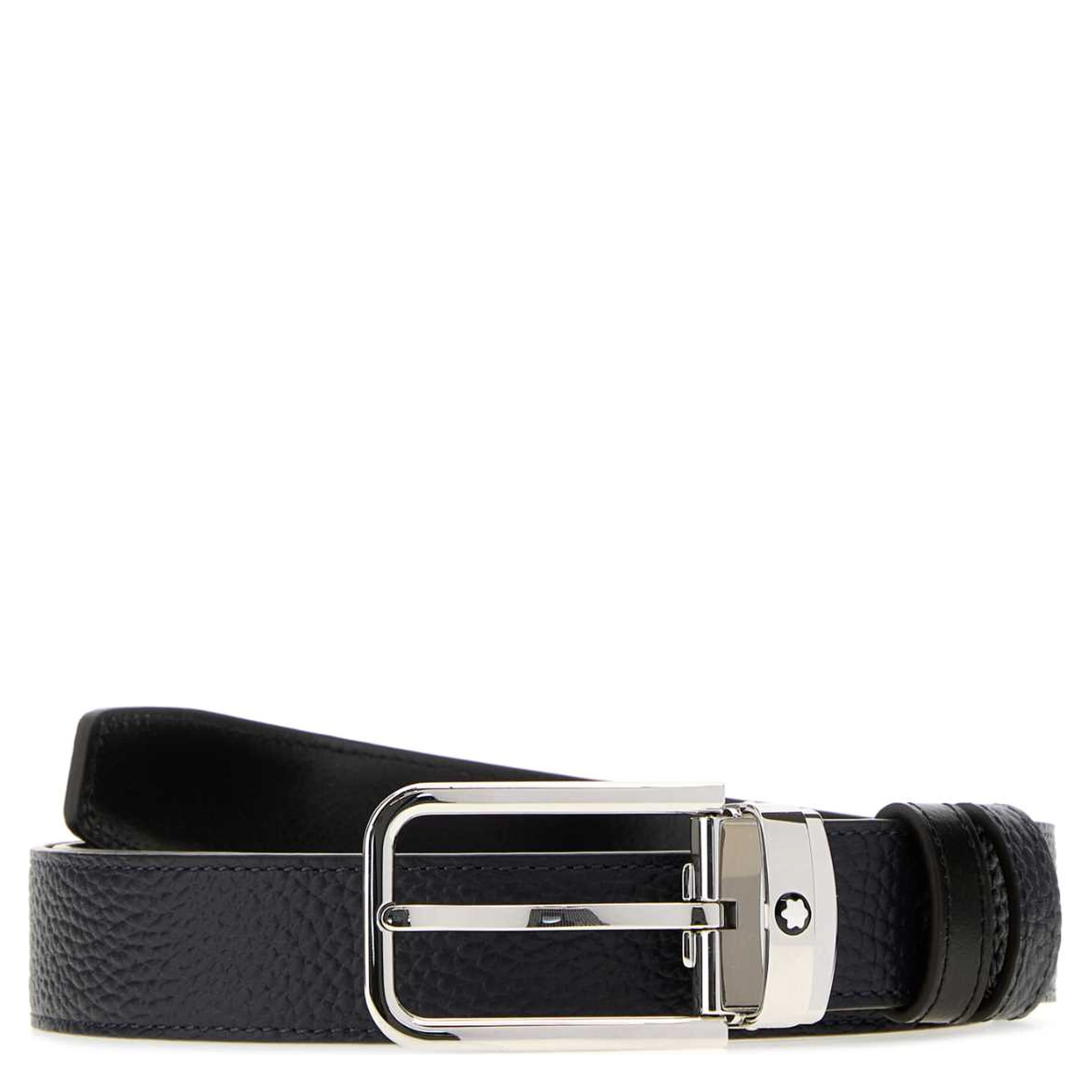 Rectangular 30 mm Belt in Grain Leather