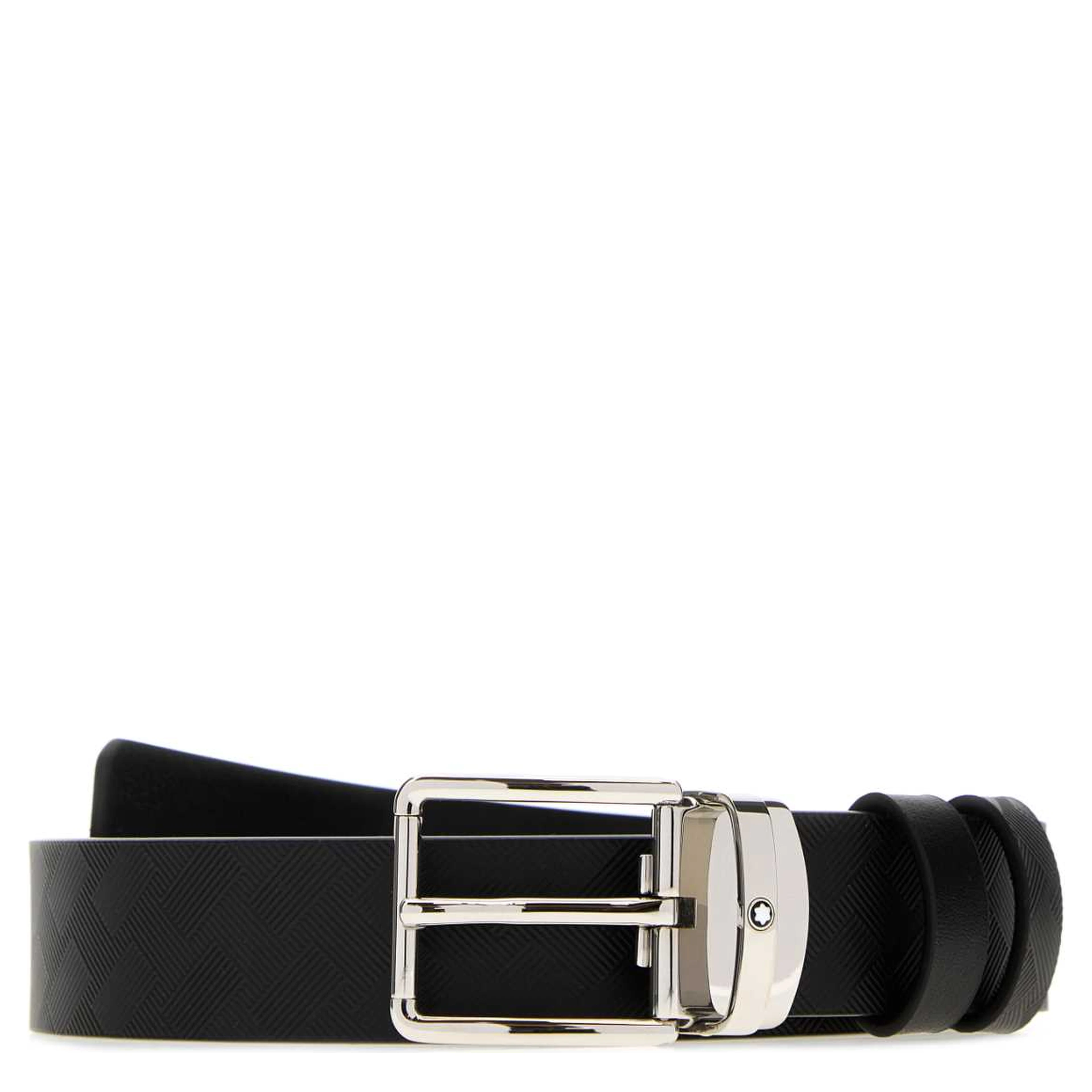 Everyday black/black 30mm reversible leather strap