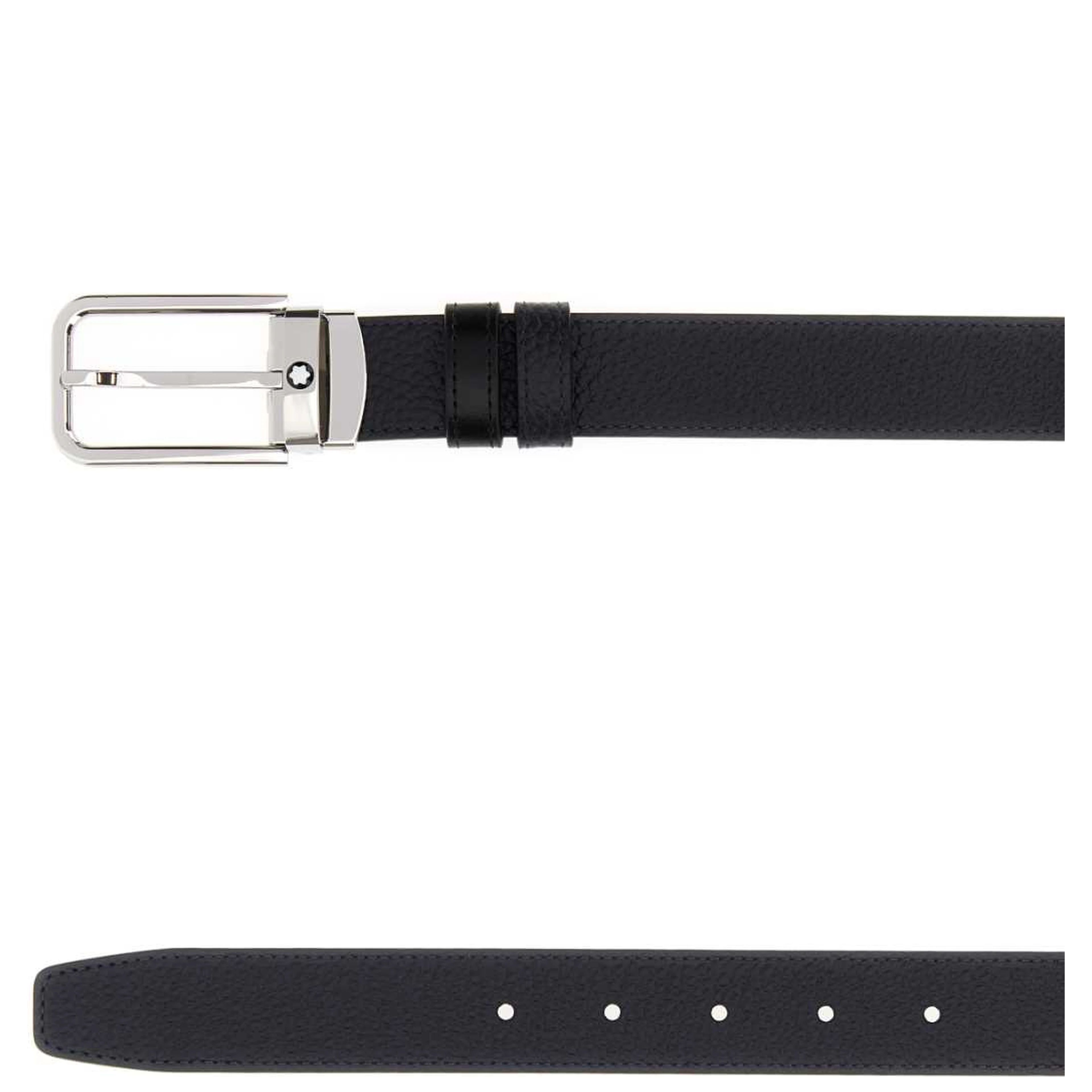 Rectangular 30 mm Belt in Grain Leather