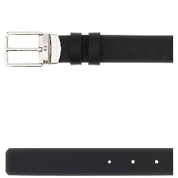 Everyday black/black 30mm reversible leather strap