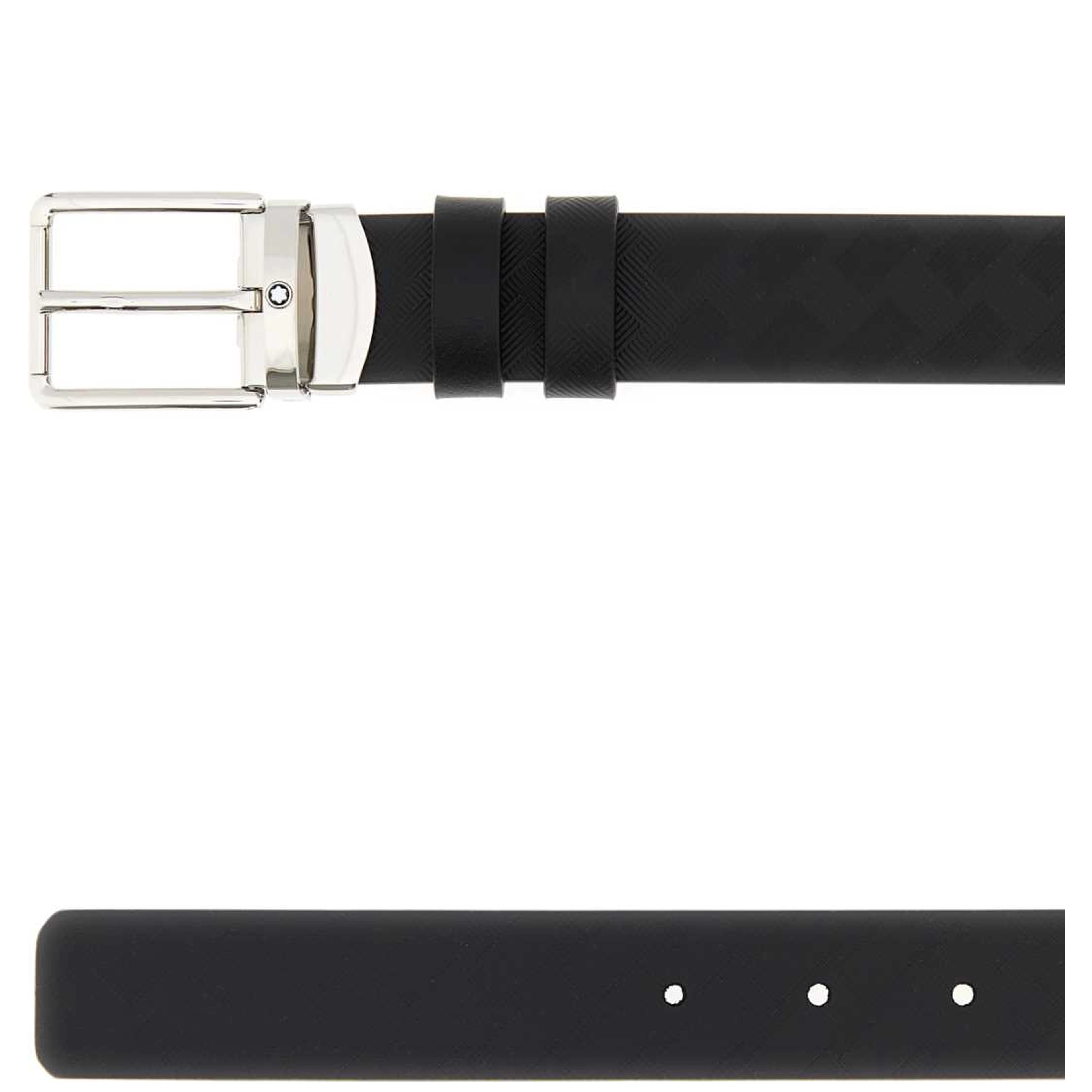 Everyday black/black 30mm reversible leather strap