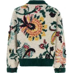 FLORAL JACQUARD KNIT BLOUSON