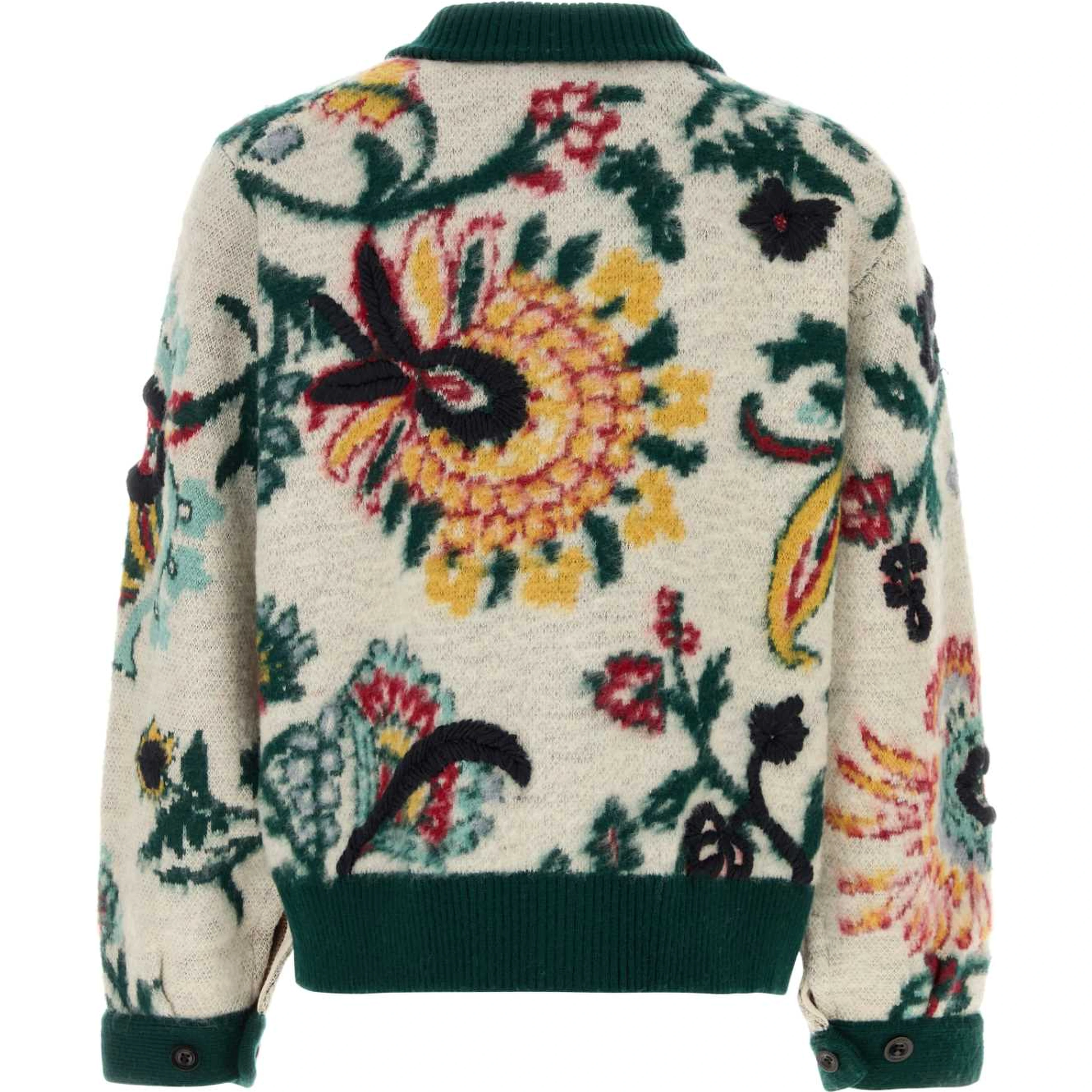 FLORAL JACQUARD KNIT BLOUSON