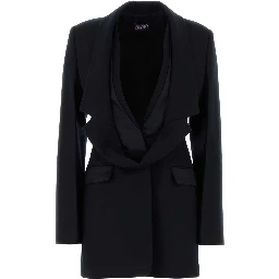 REVERSED COLLAR TAILORING FITTED JACKET