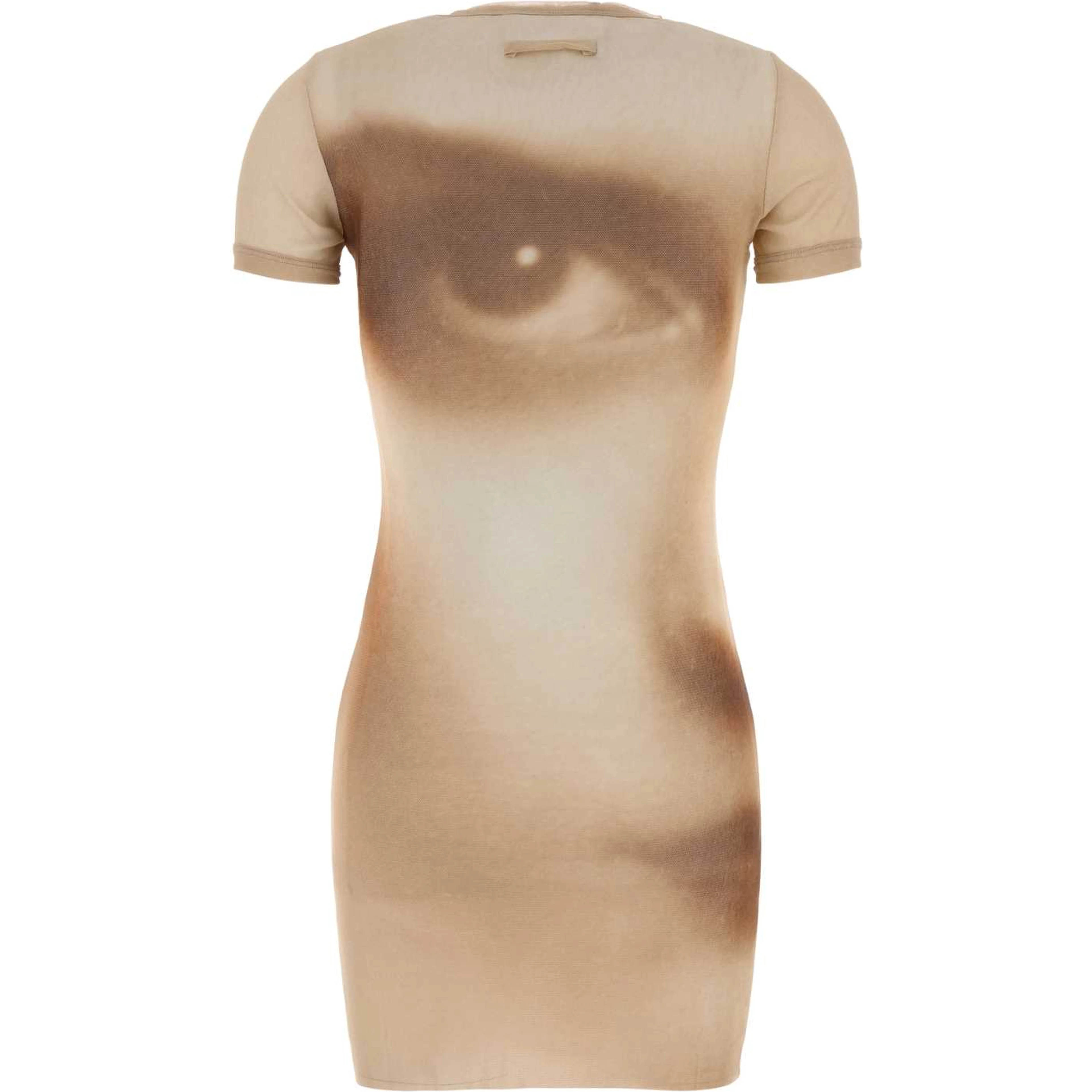 MESH SHORT DRESS PRINTED FACE