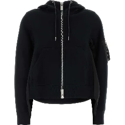 SPONGE SWEAT X NYLON TWILL HOODIE