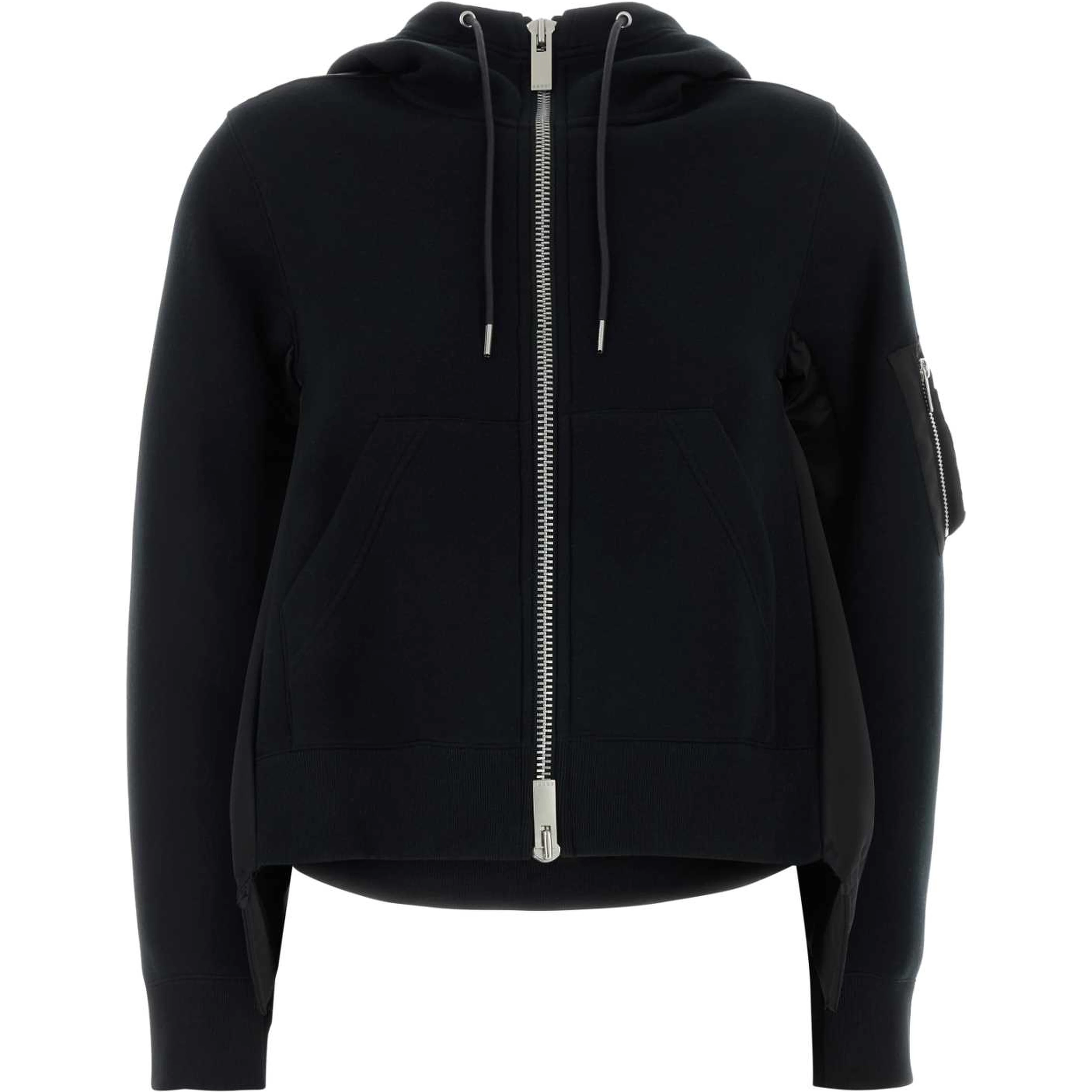 SPONGE SWEAT X NYLON TWILL HOODIE