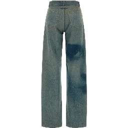 STRAIGTH LEG DENIM PANT WITH FACE PRINT
