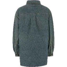 FACE PRINT OVERSIZED DENIM SHIRT