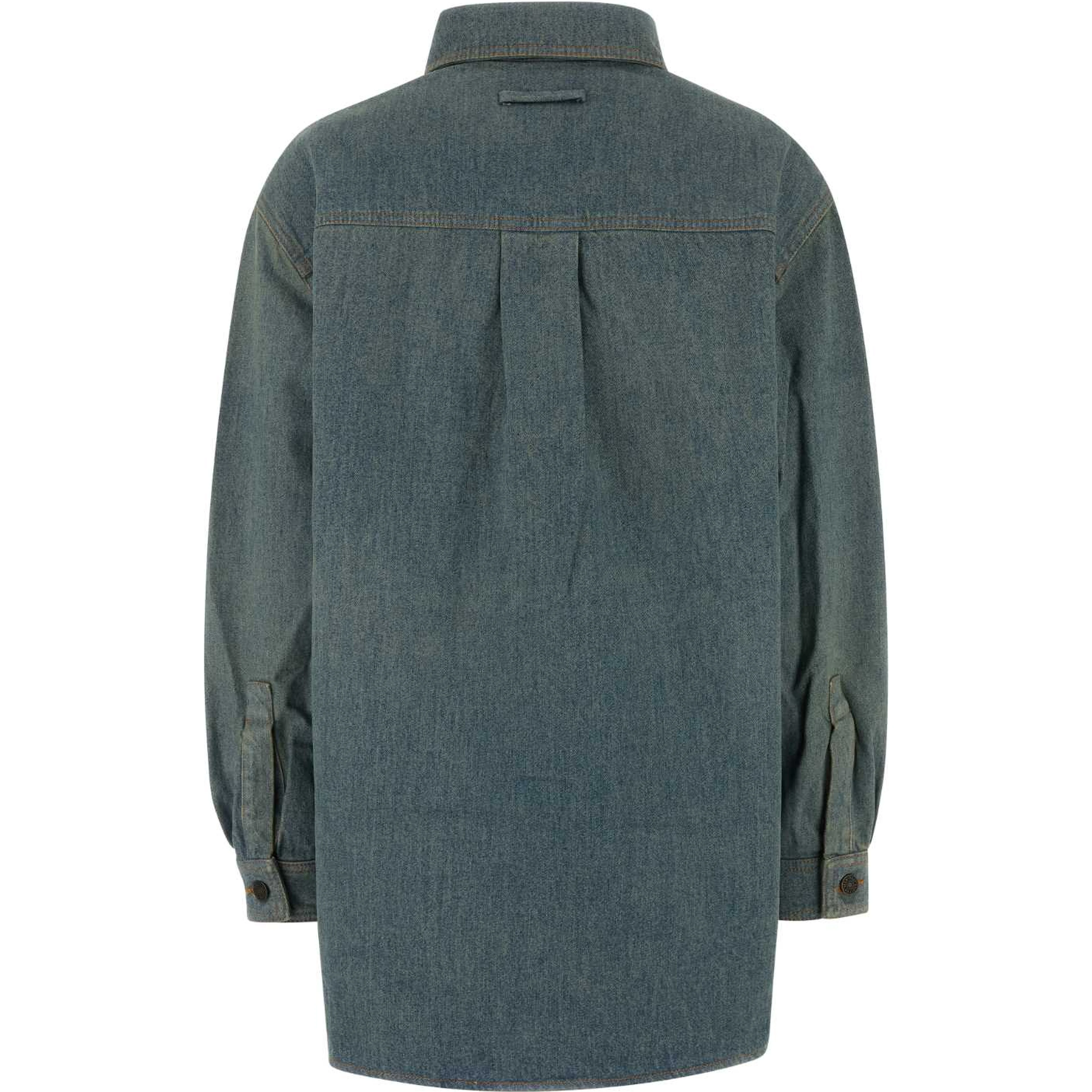 FACE PRINT OVERSIZED DENIM SHIRT