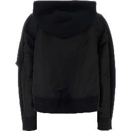 SPONGE SWEAT X NYLON TWILL HOODIE
