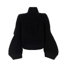 NYLON TWILL X WOOL KNIT BLOUSON