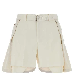 WOOL SUITING X DENIM SHORTS
