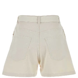 WOOL SUITING X DENIM SHORTS