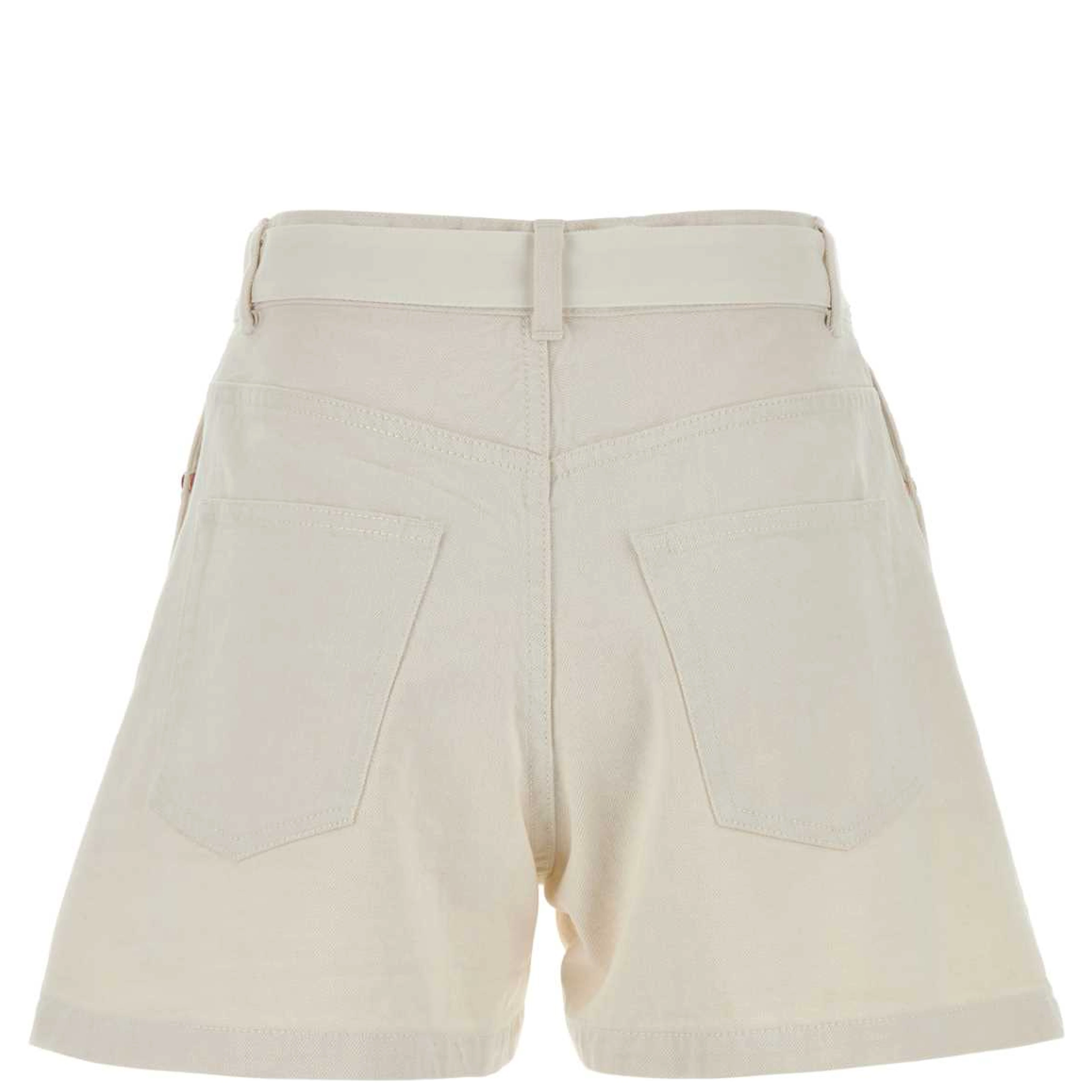 WOOL SUITING X DENIM SHORTS